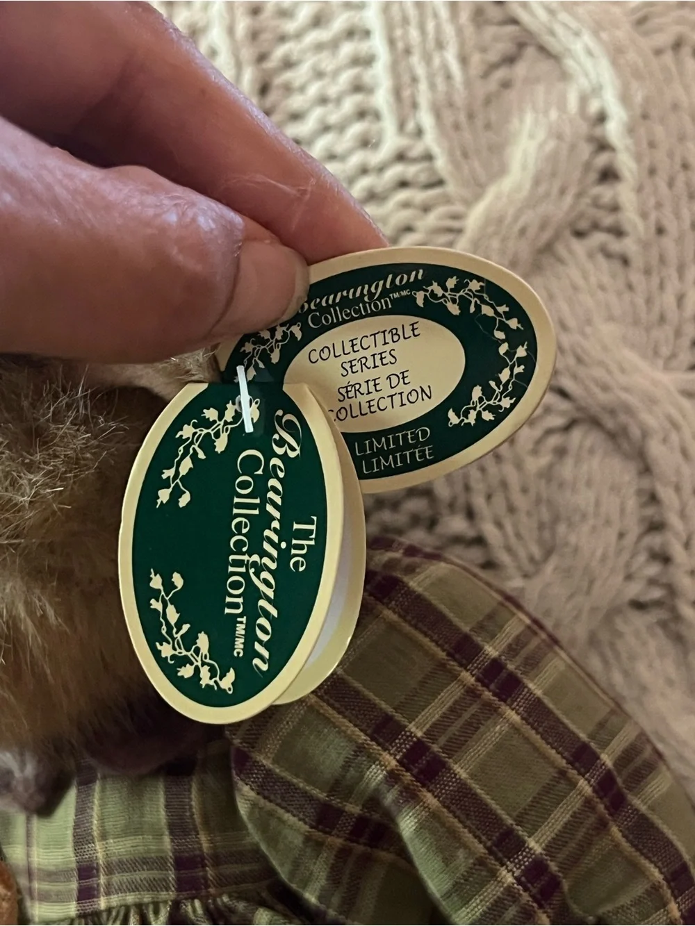 The Bearington Collection Knitter & Pearl  Bear 1081 Limited